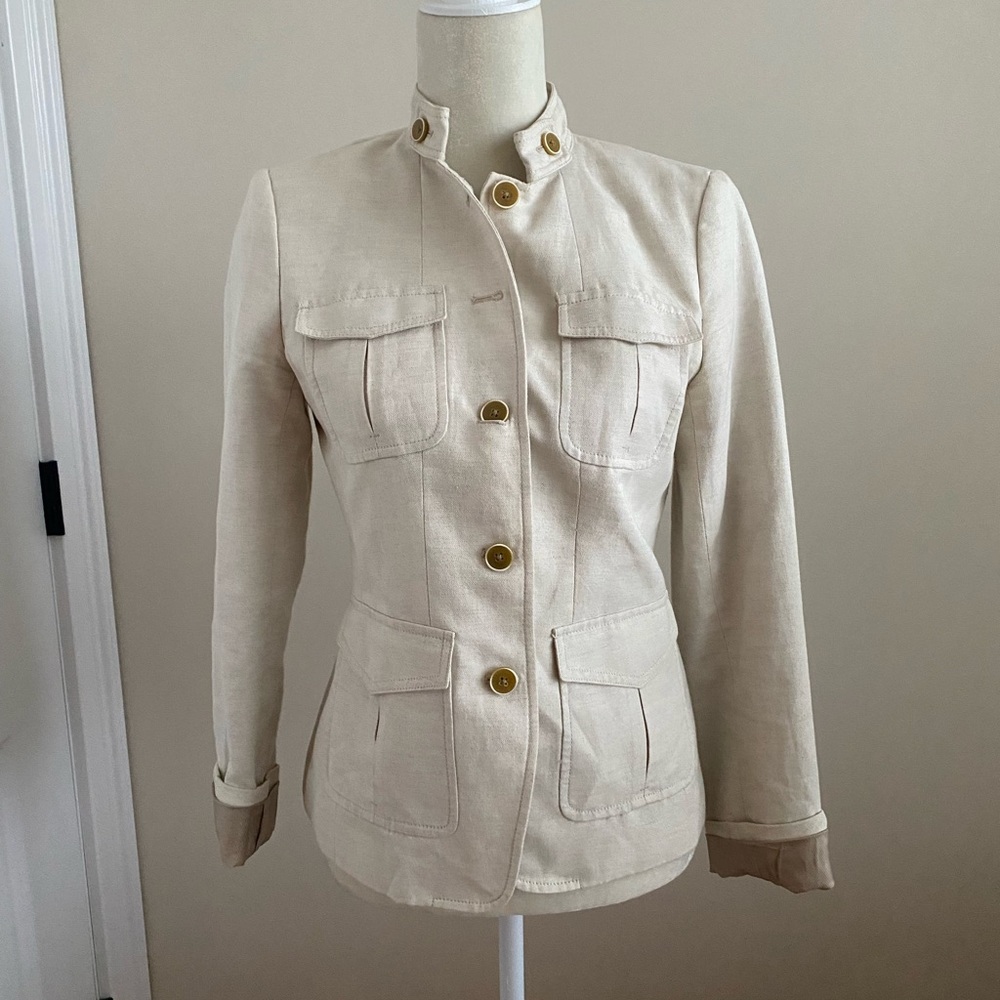 Banana Republic Linen Camper Blazer